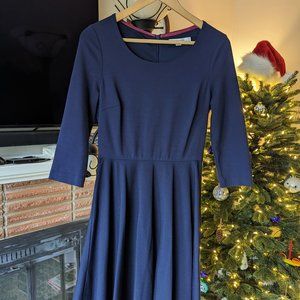 Navy Blue Boden Fit and Flare Dress